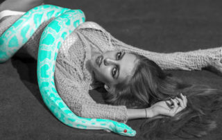 girl with snake