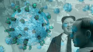 covid virus and putin and kim jong un