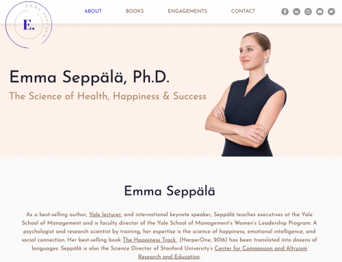 Emma Seppala Steps Up Website Design